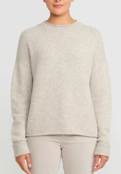 Lauren Manoogian Super Baby Alpaca And Cashmere Crewneck Sweater In Carrara Cream