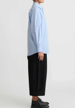 Toogood Textured Cotton ''Storyteller'' Shirt In Oxford Blue