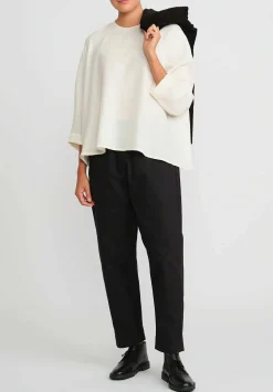 Toogood The Cutter Herringbone Cotton Top In Raw White