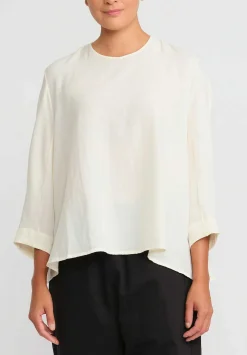 Toogood The Cutter Herringbone Cotton Top In Raw White