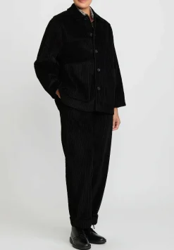Toogood The Stonemason Bold Cotton Corduroy Jacket In Flint Black