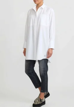 Sacai Thomas Mason Cotton Poplin Shirt In White