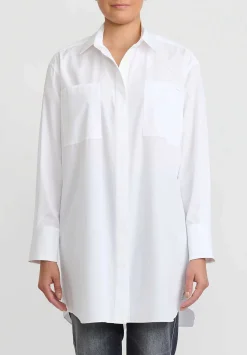 Sacai Thomas Mason Cotton Poplin Shirt In White