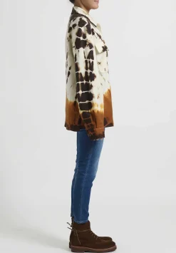 Jil Sander+ Tie Dye Shirt Jacket In Natural & Brown