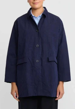 Casey Casey Tough Cotton Ethal Jacket In Navy Blue
