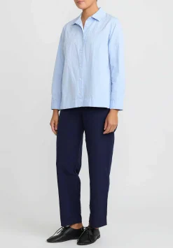 Casey Casey Tough Cotton Marie Pant In Navy Blue