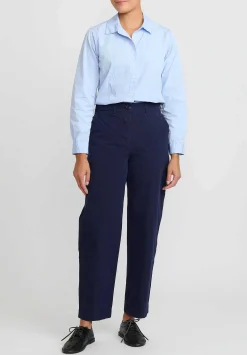 Casey Casey Tough Cotton Marie Pant In Navy Blue