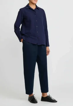 Casey Casey Twill Fabi Italian Pant In Navy Blue