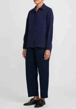 Casey Casey Twill Fabi Italian Pant In Navy Blue