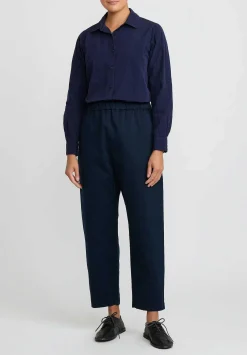 Casey Casey Twill Fabi Italian Pant In Navy Blue