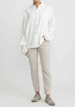 Album di Famiglia Unisex Collar Shirt In Milk White