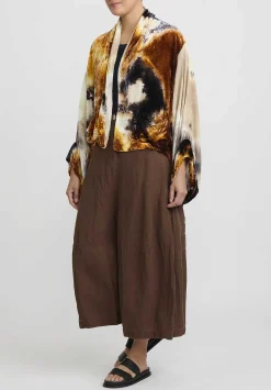 Gilda Midani Velvet ''Croissant'' Overtop In Golden Diamond Orange And Blue