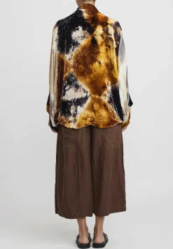 Gilda Midani Velvet ''Croissant'' Overtop In Golden Diamond Orange And Blue