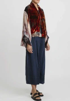 Gilda Midani Velvet ''Croissant'' Overtop In Steel Planet Red And Blue