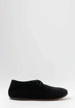 Album di Famiglia Velvet Lace-Up Shoes In Black