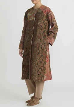 By Walid Victorian Shawl ''Nancy'' Coat In Black Multicolor