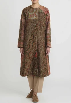 By Walid Victorian Shawl ''Nancy'' Coat In Black Multicolor