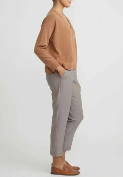 Antonelli Virgin Wool Gaeta V Neck Sweater In Tan