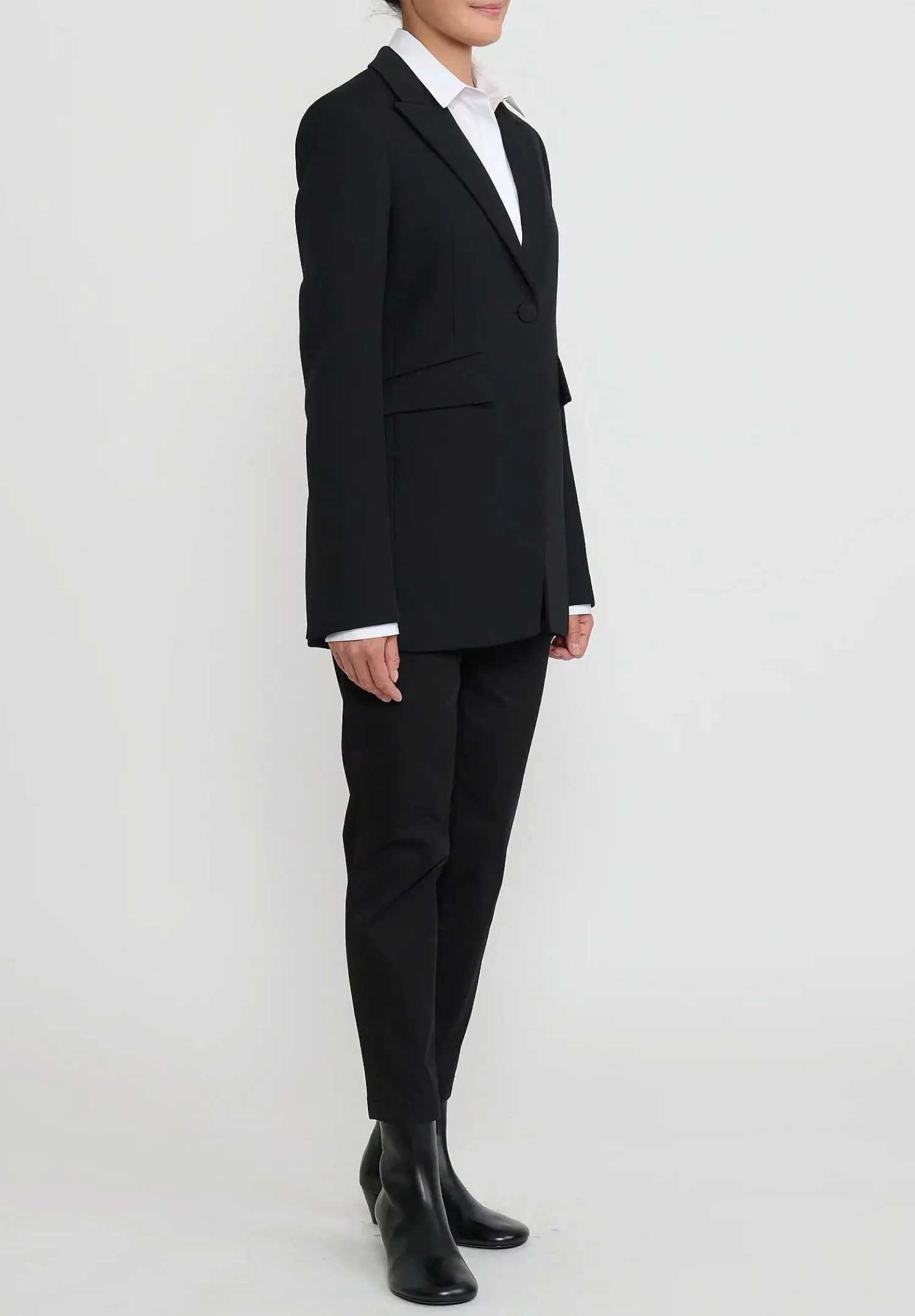 Jil Sander Virgin Wool Tailored Jacket In Black