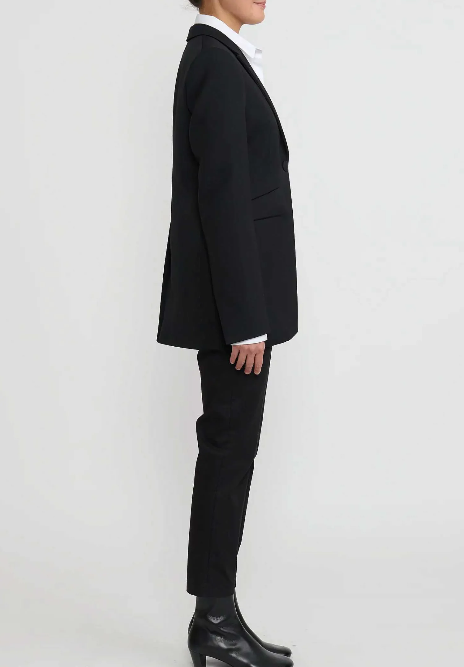 Jil Sander Virgin Wool Tailored Jacket In Black