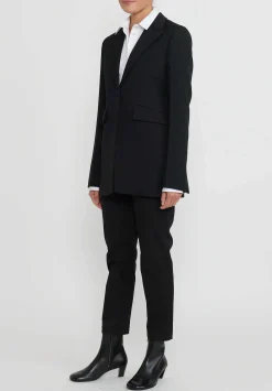 Jil Sander Virgin Wool Tailored Jacket In Black
