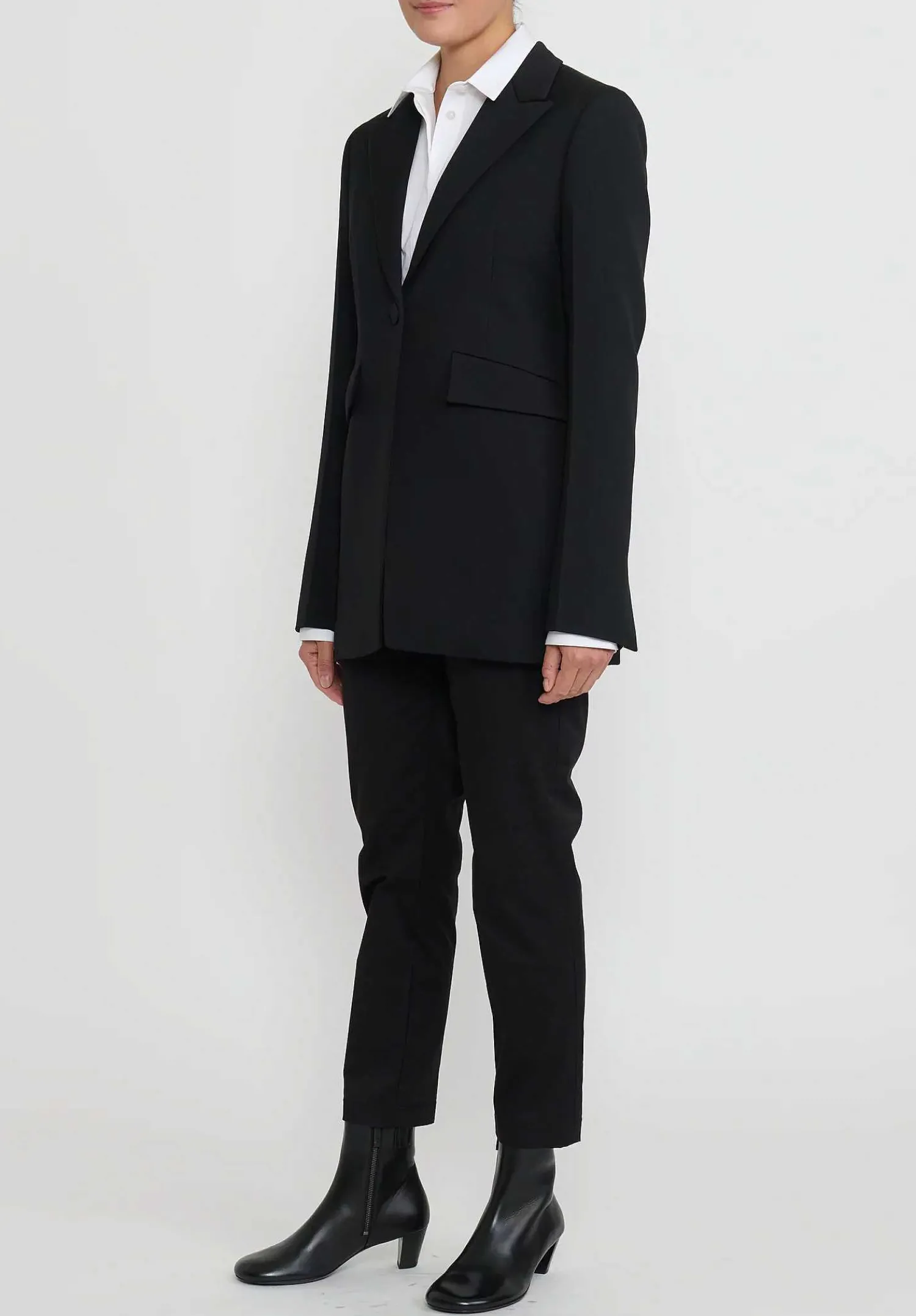 Jil Sander Virgin Wool Tailored Jacket In Black
