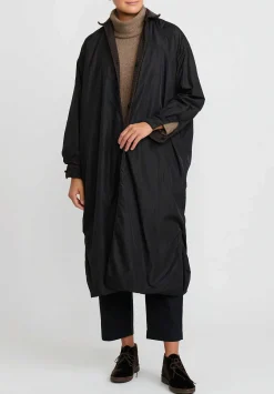 Daniela Gregis Washed Cashmere Double Note Coat In Dark Blue & Turtle Brown Check