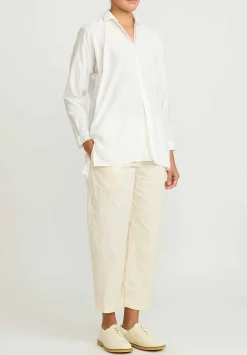 Daniela Gregis Washed Cotton Camicia Fratello Lavata Shirt In Bianco White
