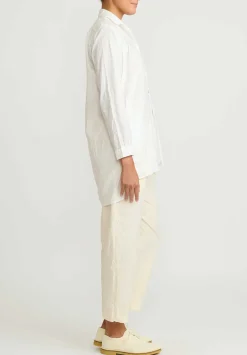 Daniela Gregis Washed Cotton Camicia Fratello Lavata Shirt In Bianco White