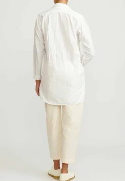 Daniela Gregis Washed Cotton Camicia Fratello Lavata Shirt In Bianco White
