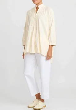 Daniela Gregis Washed Cotton Camicione Kora Lavato Shirt In Panna Cream