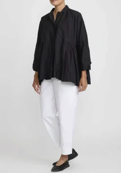 Daniela Gregis Washed Cotton Luglio Rosella Jacket In Nero Black