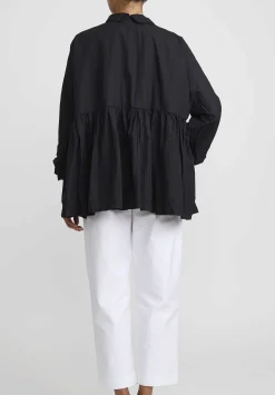 Daniela Gregis Washed Cotton Luglio Rosella Jacket In Nero Black