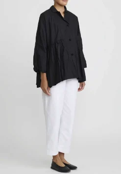 Daniela Gregis Washed Cotton Luglio Rosella Jacket In Nero Black