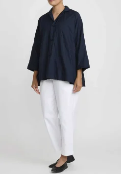 Daniela Gregis Washed Cotton Luglio Rosella Jacket In Navy Blue
