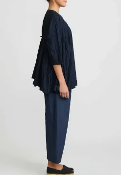Daniela Gregis Washed Cotton Newpride Rossella Top In Navy Blue
