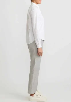 Bergfabel Washed Cotton Poplin Short ''Tyrol'' Shirt In White