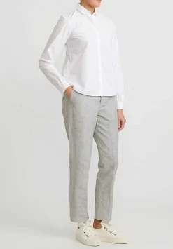 Bergfabel Washed Cotton Poplin Short ''Tyrol'' Shirt In White