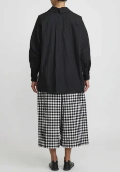 Daniela Gregis Washed Cotton Uomo Larghissima Corta Rosella Shirt In Nero Black