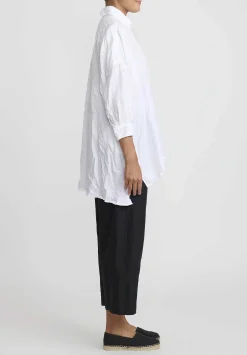 Daniela Gregis Washed Linen Camicia More Rosella Shirt In Bianco White