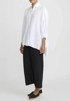 Daniela Gregis Washed Linen Camicia More Rosella Shirt In Bianco White