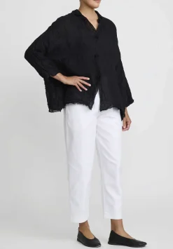 Daniela Gregis Washed Linen Luglio Rosella Jacket In Nero Black