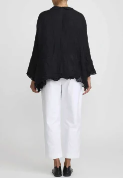 Daniela Gregis Washed Linen Luglio Rosella Jacket In Nero Black