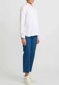 Bergfabel Washed Paper Cotton Loose Tyrol Shirt In Pale Pink