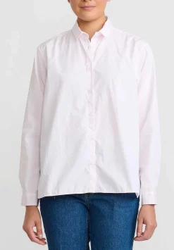 Bergfabel Washed Paper Cotton Loose Tyrol Shirt In Pale Pink