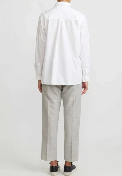 Bergfabel Washed Paper Cotton ''Tyrol'' Shirt In White