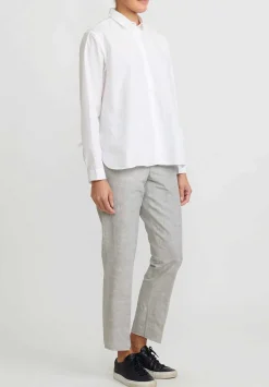 Bergfabel Washed Paper Cotton ''Tyrol'' Shirt In White