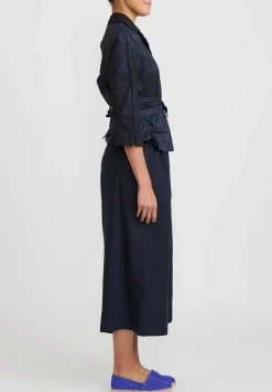 Daniela Gregis Washed Silk Giacca Peonia Rossella Jacket In Navy Blue