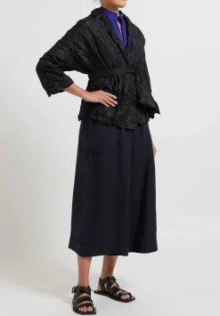 Daniela Gregis Washed Silk Gladiolo Mirta Jacket In Black