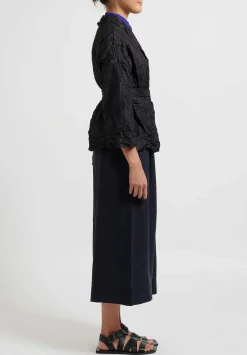 Daniela Gregis Washed Silk Gladiolo Mirta Jacket In Black